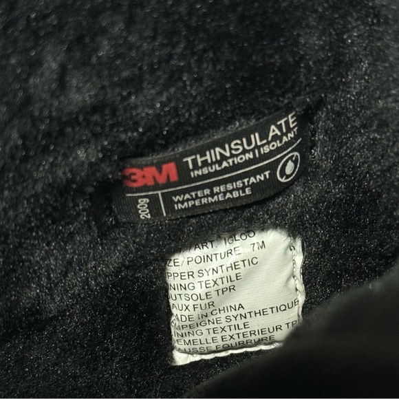 3M Thinsulate Snow black boots - Water resistant with faux fur - Picture 8 of 8